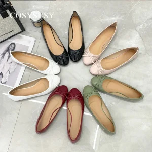 Women's Bow Flat Shoes Round Toe Soft Sole Non-Slip Casual Comfort