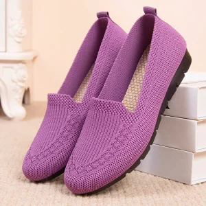 Women's Summer Mesh Breathable Flat Shoes Comfort Slip-On Loafers