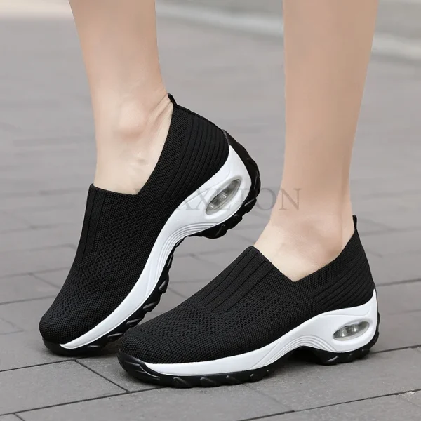 Orthopedic Mesh Slip-On Platform Mules Women Lightweight Walking Shoes - Image 18
