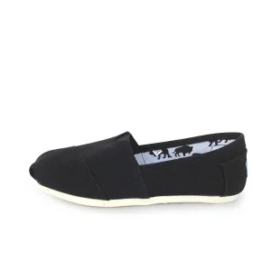 Men And Women Solid Color Canvas Flat Breathable Soft Leather Shoes