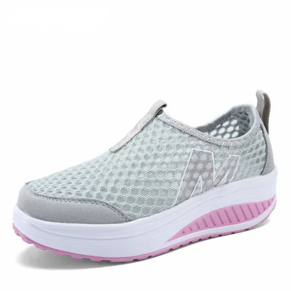 Women Mesh Flat Sneakers Platform Loafers Breathable Wedges Shoes - Image 22