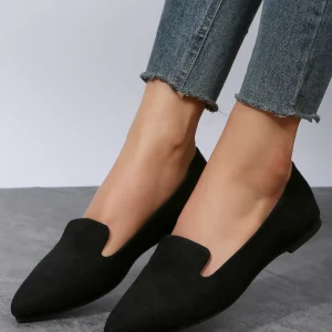 Spring And Autumn Casual Pointed Toe Flat Walking Shoes For Women