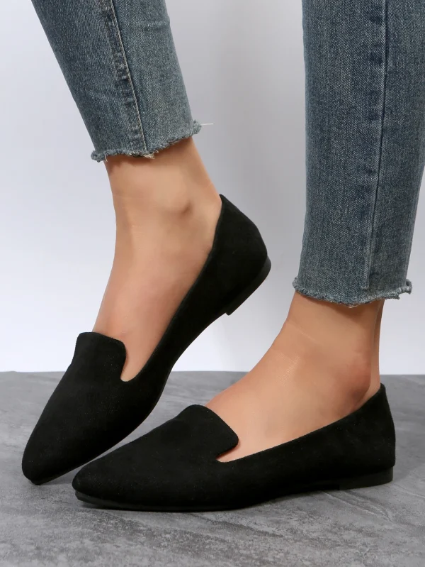 Spring And Autumn Casual Pointed Toe Flat Walking Shoes For Women - Image 4
