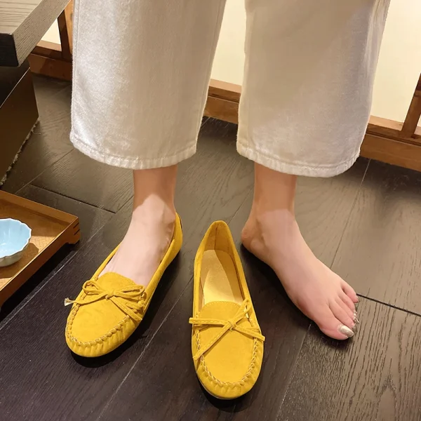 New Women Leather Loafers Slip-On Flats Spring Autumn Casual Shoes - Image 6