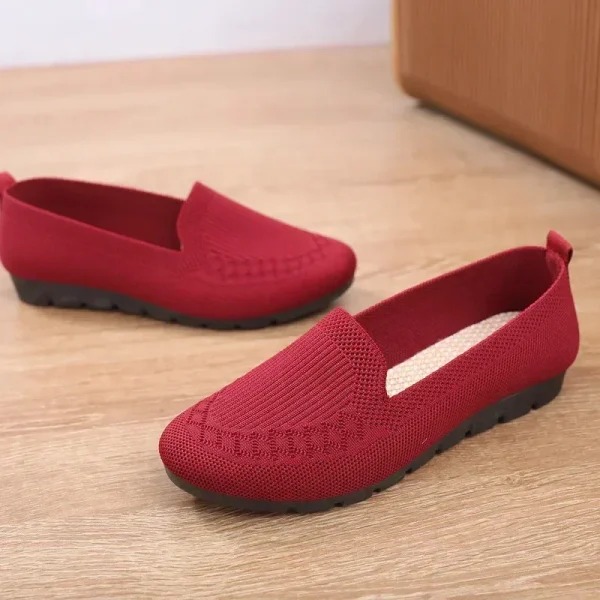 Women Breathable Mesh Sneakers Slip-On Flat Casual Loafers Shoes - Image 10