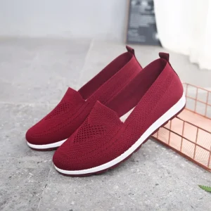 Women's Summer Mesh Slip-On Casual Loafers Outdoor Walking Shoes