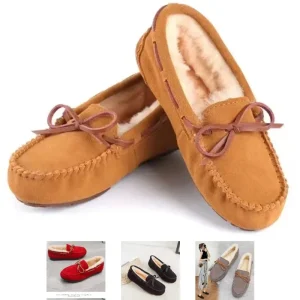 Women Fluffy Fur Loafers Slip-On Warm Winter Flat Casual Shoes