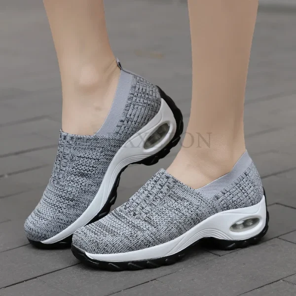 Orthopedic Mesh Slip-On Platform Mules Women Lightweight Walking Shoes - Image 20