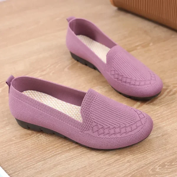 Women Breathable Mesh Sneakers Slip-On Flat Casual Loafers Shoes