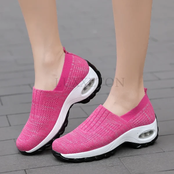 Orthopedic Mesh Slip-On Platform Mules Women Lightweight Walking Shoes - Image 4