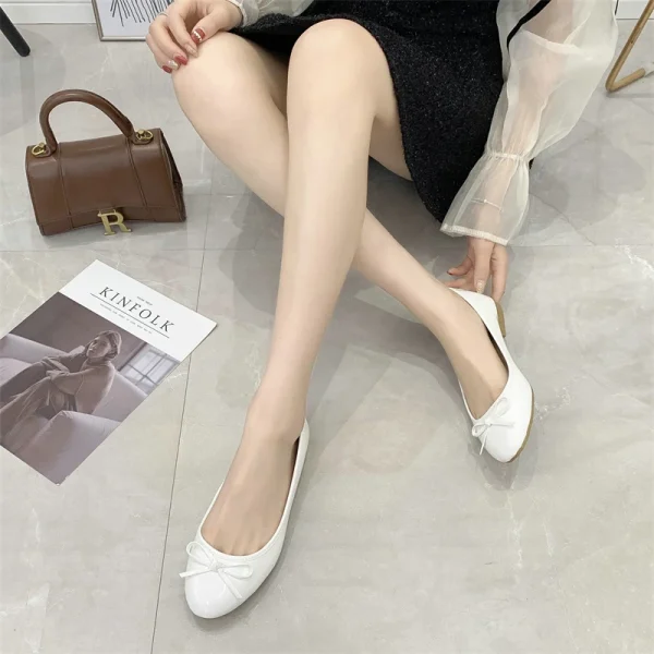 Women's bow flat shoes, round head soft sole non-slip commuter casual shoes - Image 12
