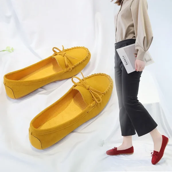 Women Slip-On Loafers Ballet Flats Suede Casual Fashion Shoes for Moms - Image 13