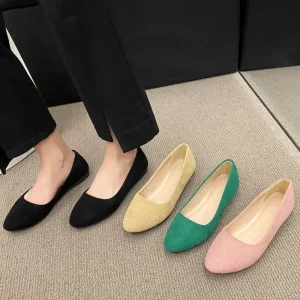 Spring Women’s Pointed Toe Slip-On Comfortable Ballet Flats Shoes