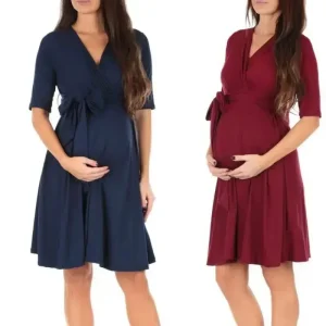 Women's Summer Nursing Maternity Dress Fashion Pregnancy Dress