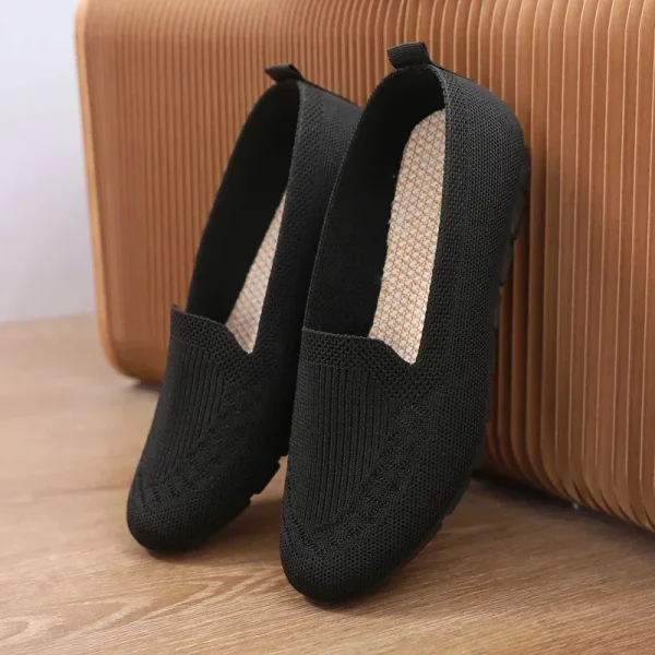 Women Breathable Mesh Sneakers Slip-On Flat Casual Loafers Shoes - Image 4
