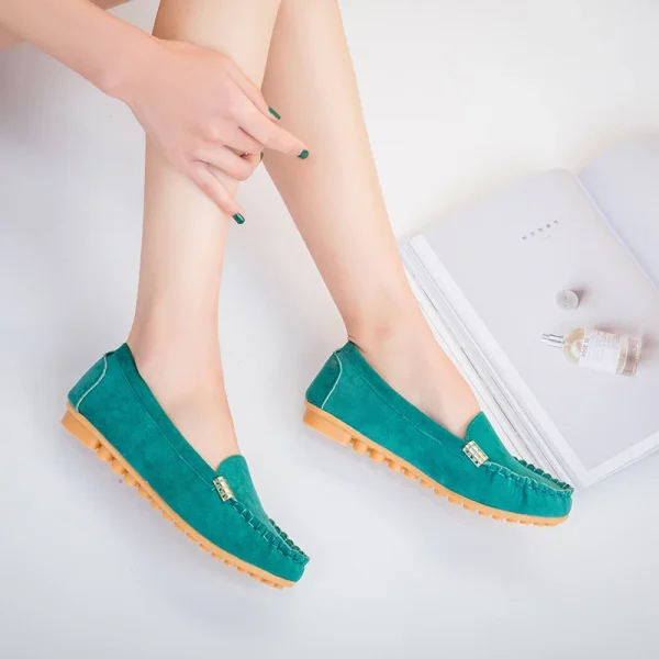 Women Casual Denim Flat Loafer Shoes Slip-On Round Toe Comfortable - Image 6