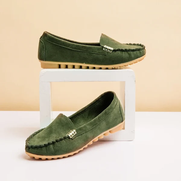 Women Casual Denim Flat Loafer Shoes Slip-On Round Toe Comfortable - Image 2