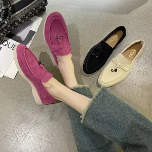 Spring Autumn Soft Sole Loafers Women Large Size Commuting Shoes