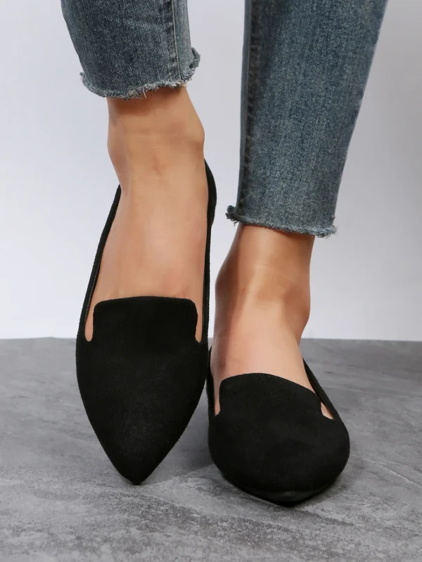 Spring And Autumn Casual Pointed Toe Flat Walking Shoes For Women - Image 7