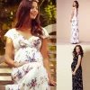 Maternity Dress Pregnant Short-Sleeved Beach Wedding Infant Clothes Casual Wear